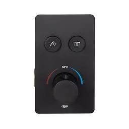Змішувач для душу Qtap Votice термостатичний прихованого монтажу QTVOT6442T105NKB Black Matt - мініатюра 2