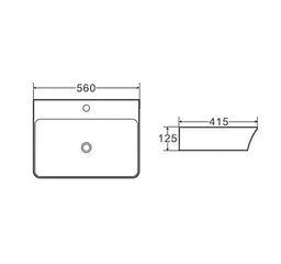 Раковина накладна Mixxus Premium Bevel-0202 з переливом (MP6481) - мініатюра 3