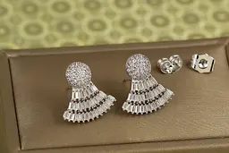 Сережки гвоздики Xuping Jewelry Воланчик 1,8 см сріблясті
