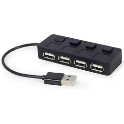 USB-хаб Gembird 4 Port UHB-U2P4-05 з вимикачами