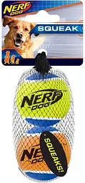 Тенісні м'ячі Nerf Dog Squeaker для собак з інтерактивною пищалкою, 2 шт.