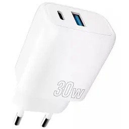 СЗУ Proove Silicone Power Plus 30W White with Type-C/Type-C (WCSP30022202)