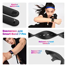 Силіконовий ремінець для фітнес браслетів Xiaomi Mi Band 7 Pro, Silicone, blue, зі зручною застібкою, на фітнес трекер та смарт годинник, ArmorStandart (ARM66798) - мініатюра 5