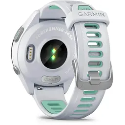 Смарт-годинник Garmin Forerunner 265S білий корпус з чорним безелем та білим силіконовим ремінцем - мініатюра 3