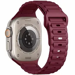 Силіконовий ремінець Defense для Apple Watch 42(ser.1-3)/44/45/46/49mm Wine Red