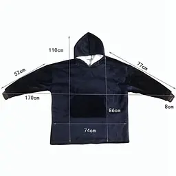 Плед-худі з капюшоном Pleid Hoodie Blue - мініатюра 5