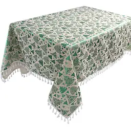 Скатертина Lotus Home - New Year зелена 140x140 - мініатюра 4