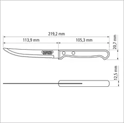 Ніж для стейка Polywood, 127 мм TRAMONTINA kuh0016549 - мініатюра 4