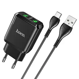 Зарядний пристрій Hoco N6 Charmer dual port charger 2 USB 3 A 2xQC3.0 18W - мініатюра 2