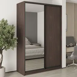 Шафа-купе дводверна MebelStar Комбо BG ДСП/Дзеркало 160x45x240 см Дуб рістрето (MBS-10689)