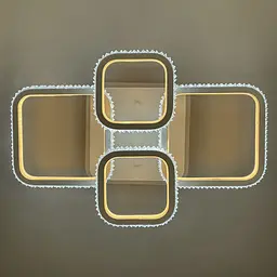 Світлодіодна LED люстра з RGB підсвіткою в білому корпусі | Арт. A 77074/2+2 RGB WT | Line F - мініатюра 2
