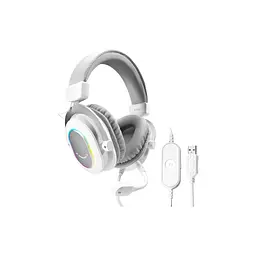 Навушники Fifine H6 RGB 7.1 White (H6W) - мініатюра 3