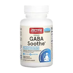 Амінокислота Jarrow Formulas GABA (Гамма-аміномасляна кислота), GABA Soothe, 30 вегетаріанс (JRW-29044)