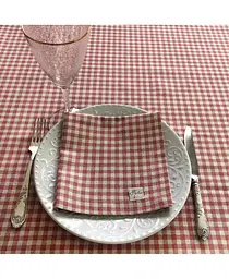 Серветка Прованс Глорія, 40х40 см, клітинка, червоний (14577) - мініатюра 2