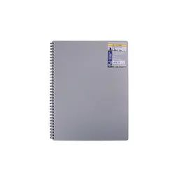 Блокнот Buromax на бічній спіралі, А6, 80 аркушів, CLASSIC, клітинка, сірий (BM.2589-009)