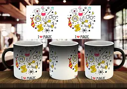 Чашка "I ❤ MAGIC" на тематику Гаррі Поттера 330 мл Хамелеон глянцевий червоний