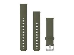 Ремешок Garmin Quick Release Vivomove Style Band 20mm, Silicone Band, Silver/Moss Green (010-12924-11)