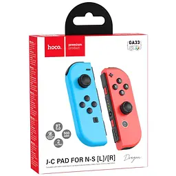 Бездротовий контролер Hoco GA33 Dragon for Nintendo Switch (500mAh) Red Blue - мініатюра 2