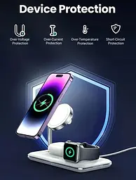 Бездротове зарядне — стенд Ugreen CD278 3-in-1 Wireless Charger (90326) - мініатюра 3