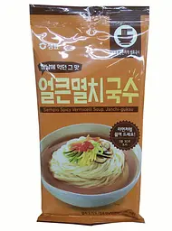 Суп із локшиною ремен Sempio Spicy Vermicelli Soup Myeolchi-Guksu зі смаком анчоусів гострий 101г.