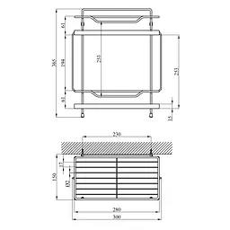 Полиця для ванної кімнати Kroner KRM Rizze - ACC330-2 (CV022915) - мініатюра 4