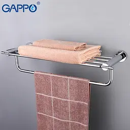 Полиця з тримачем для рушників Gappo G1824, 580 мм, Хром - мініатюра 3