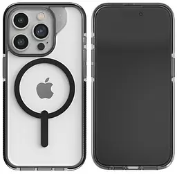 Оригінальний протиударний чохол Gear4 Crystal Palace MagSafe для iPhone 15 Pro (6.1") Прозорий Black - мініатюра 2