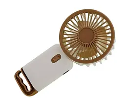 Портативний міні-вентилятор Multi Fan RL-07 акумуляторний USB Коричневий - мініатюра 3