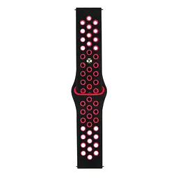 Ремінець Universal 20mm Silicone N Sport Samsung/Amazfit/Huawei Black Red (35718_3577901) - мініатюра 2