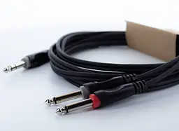 Коммутационный кабель Jack 6,3 stereo — 2x Jack 6,3 mono 3м Cordial EY 3 VPP - мініатюра 4