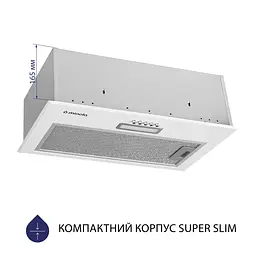 Витяжка повновбудована MINOLA HBI 5614 WH 1000 LED - мініатюра 2