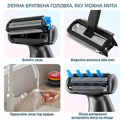 Епілятор бездротовий жіночий Enchen A1 Grey - мініатюра 4