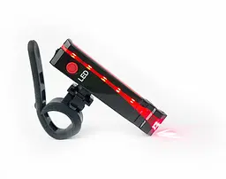 Велосипедна фара задня West Biking 200 Lm USB 1000 mAh з боковим лазером 10х2х3 см (G0000923) - мініатюра 4