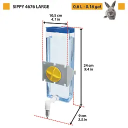 Поїлка для гризунів Ferplast Sippy 4676 L 10,5x9x24 см 600 мл 84676070 - мініатюра 2