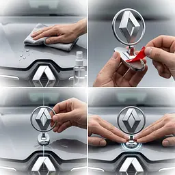Емблема приціл на капот Renault Хром сплав на скотчі універсальна - мініатюра 2