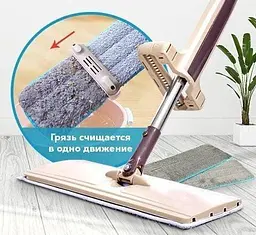 Універсальна швабра ледарка Spin Mop 306 Cleaner з віджимом для миття підлоги. - мініатюра 2
