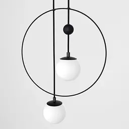 Підвісний стельовий світильник Babich Studio Sunderline 2B Black (RAL 9005)