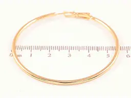 Сережки Xuping Позолота 18K кільця конго "Декоративний візерунок" ø 5.5см 270625 - мініатюра 2