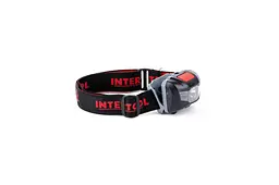 Ліхтар налобний на батарейках Intertool 1 LED + 2 LED х 1 Вт LB-0302 - мініатюра 6