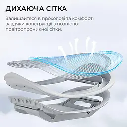 Офісне крісло Sihoo DORO C300 Pro Mesh White with footrest (DORO-C300-PRO-M102-JT) - мініатюра 10