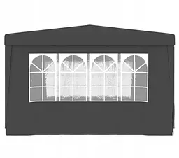 Садовий павільйон / торговий намет / альтанка Gordon (3×3х2,5 м) 4 стіни, з вікнами та захистом UV 50+ (Графітовий) - мініатюра 3