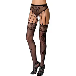 Сітчасті панчохи-стокінги Passion S016 One Size, Black