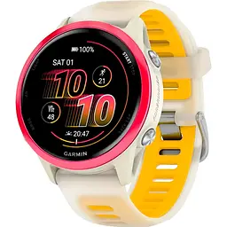 Смарт-годинник Garmin Forerunner 570 42mm Raspberry Aluminum with Translucent Bone/Mango Band (010-02970-02) [142393]