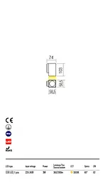Бра вуличне QUAD AP LED COB 3W IP65 DG 3000K (Sq)(5.1.2) Redo 90085 - мініатюра 3