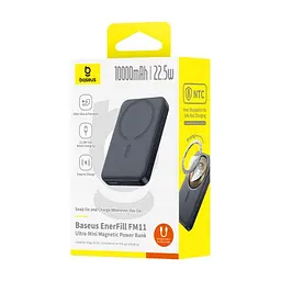 Універсальна мобільна батарея Baseus EnerFill FM11 Ultra-Mini Magnetic 22.5W 10 000mAh білий P1008210E213-00 - мініатюра 2