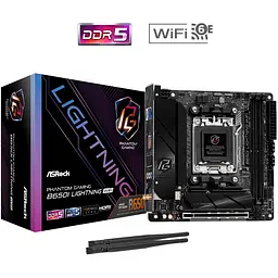 ASRock B650I LIGHTNING WIFI(AM5/B650, 2*DDR5, 1xPCIex16, HDMI/DP, 2xSATAІІІ,2xM.2, 2.5GLan, mITX)
