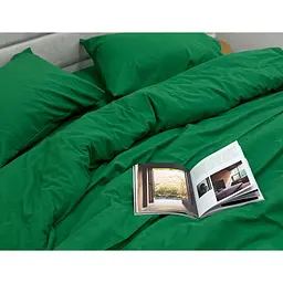 Підковдра Ecotton Євро фланель Dark Green 210х220 см темно-зелений (25537) - мініатюра 5