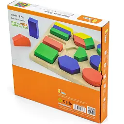 Дерев'яний пазл-сортер Viga Toys Частини фігур (58573) - мініатюра 4