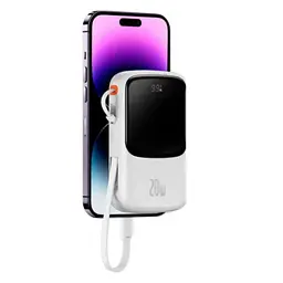 Портативна батарея Baseus Qpow Pro 20000mAh 20W iP PPQD030002 White - мініатюра 3