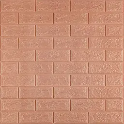 Самоклеюча декоративна 3D панель 3D Loft під цеглу кава з молоком 700x770x3мм (348-3)